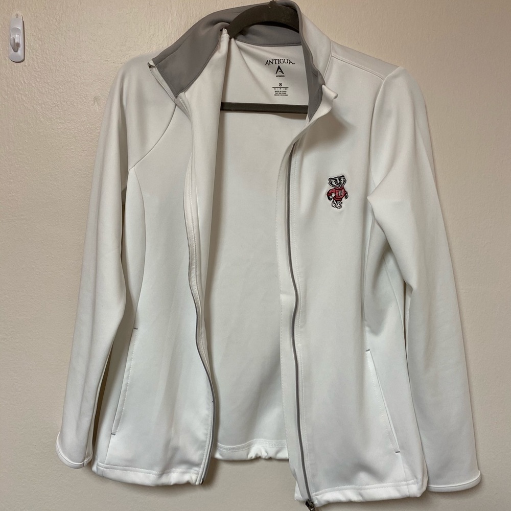 Antigua UW-Madison white jacket NWOT